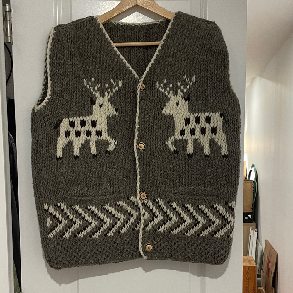 Nordic style wool vest